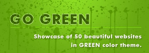 showcase of 50 beautiful website designs in green color theme