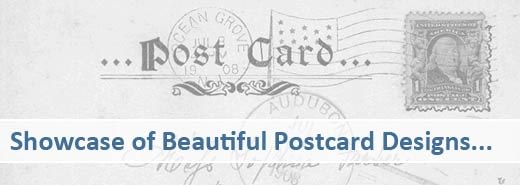 Showcase of beautiful postcard designs
